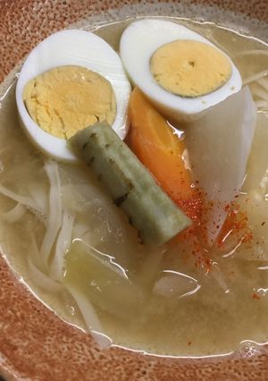 糖質0麺で・かけ糖質0麺(みそ味)-レシピのメイン写真