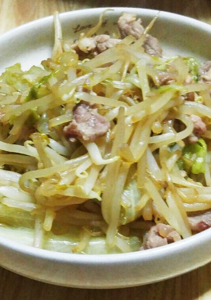 もやしとレタスの甘口炒め煮-レシピのメイン写真
