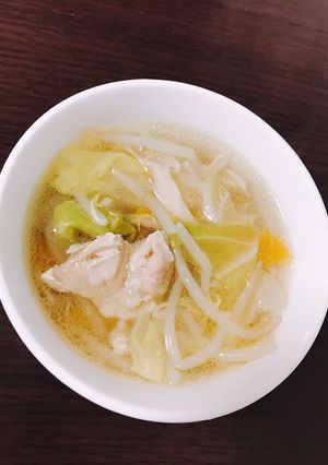 一人暮らしの野菜鳥スープ-レシピのメイン写真