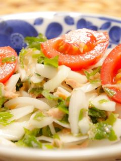 新たまねぎ✨大葉✨トマトのツナ缶サラダ-レシピのメイン写真
