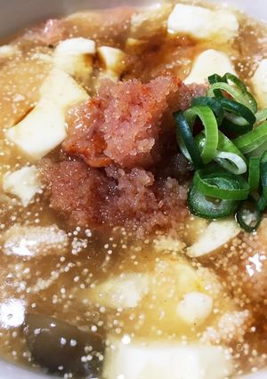 簡単！あんかけたらこ豆腐-レシピのメイン写真