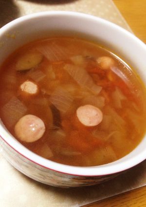 簡単♪新たまねぎのミネストローネ風スープ-レシピのメイン写真