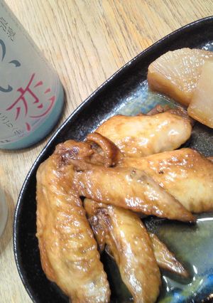 鶏手羽先の親子煮込み-レシピのメイン写真