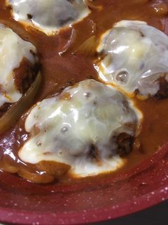 トマト煮込みハンバーグ-レシピのメイン写真
