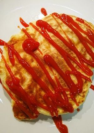 甘くないチーズパンケーキ/ホットケーキ-レシピのメイン写真