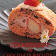 イチゴとチョコビスキュイのロールケーキ