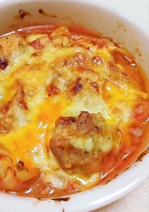 トマトとチキンのグラタン風♪-レシピのメイン写真