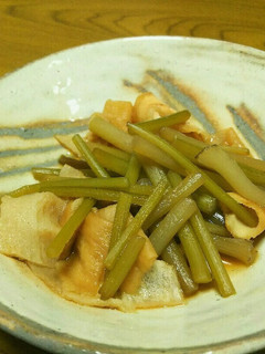 ツワブキと荘内麩のさっと煮-レシピのメイン写真