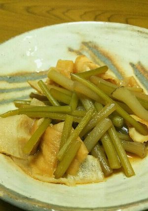 ツワブキと荘内麩のさっと煮-レシピのメイン写真