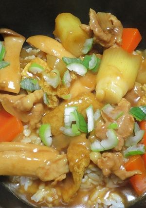 簡単！早い！エリンギ、長ネギ入りカレー丼-レシピのメイン写真