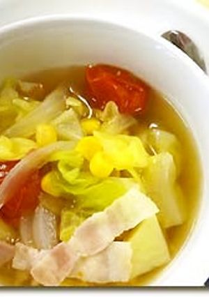 めんつゆで簡単♪春野菜のスープ-レシピのメイン写真