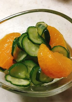 子供大好き。甘酢キュウリみかん-レシピのメイン写真