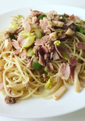 具材色々ガーリックパスタ-レシピのメイン写真