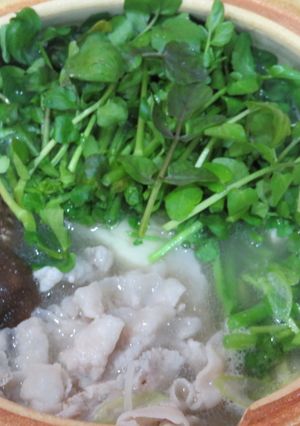豆腐とクレソンの豚しゃぶ鍋-レシピのメイン写真