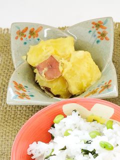 さつまいもの牛乳煮【学校給食】-レシピのメイン写真
