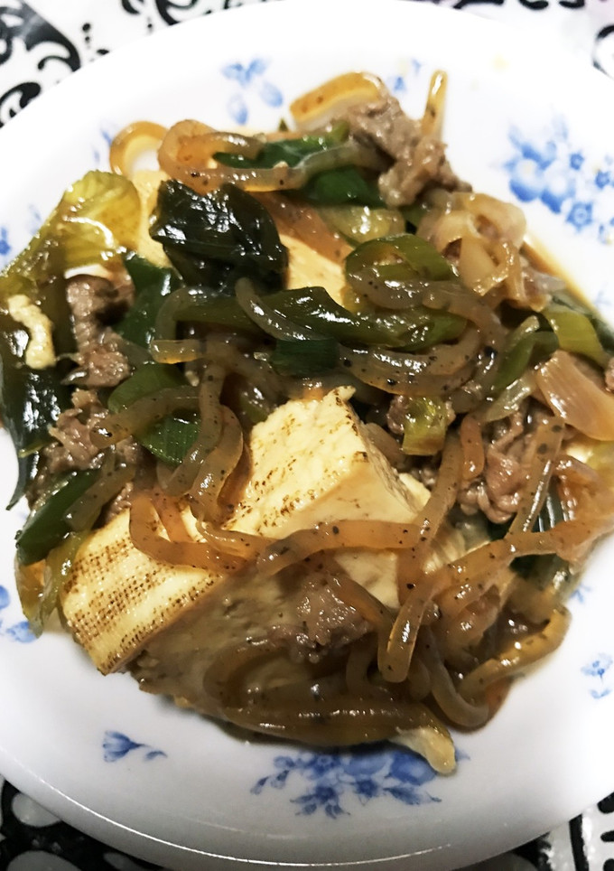 焼きとうふのすき焼き風煮物-レシピのメイン写真