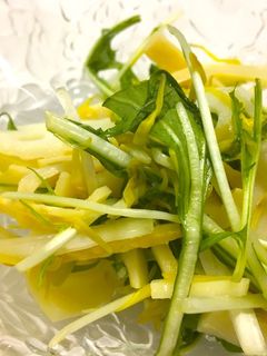 筍と蓮根の酢の物☆エディブルフラワー-レシピのメイン写真