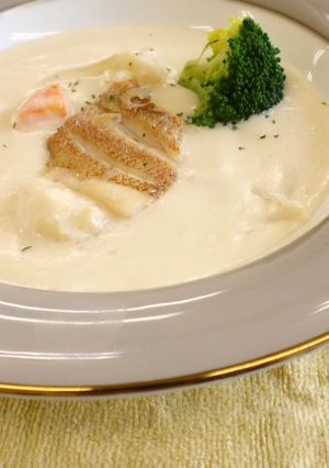 サゴシの米粉クリームソース【学校給食】-レシピのメイン写真