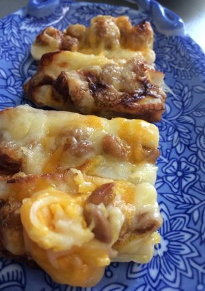 ちくわボート納豆チーズ乗せ焼き。-レシピのメイン写真