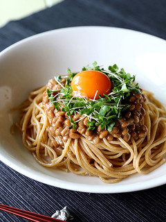 超簡単!全粒粉スパゲッティの納豆パスタ-レシピのメイン写真
