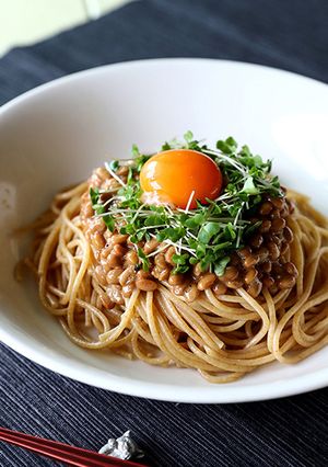 超簡単！全粒粉スパゲッティの納豆パスタ-レシピのメイン写真