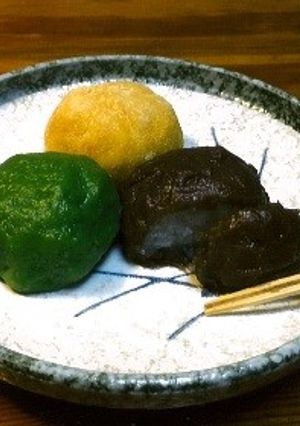介護食　やわらか3色おはぎ-レシピのメイン写真