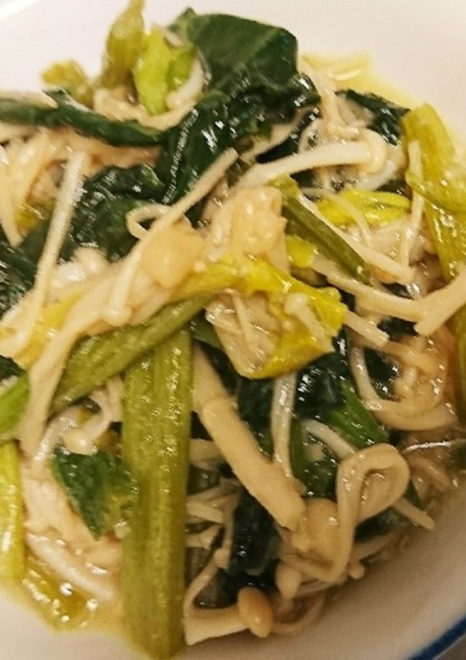 えのきとほうれん草のマヨ醤油炒め-レシピのメイン写真