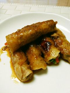 アスパラとニンジンの甘辛肉巻き-レシピのメイン写真