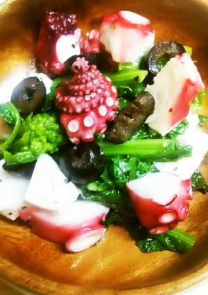 春が来た!菜の花とタコDEマリネ♪-レシピのメイン写真
