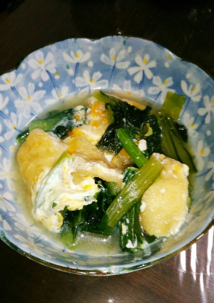 あともう一品。簡単、小松菜と油揚げの煮物-レシピのメイン写真