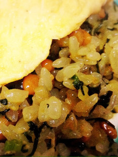 ほうれん草と納豆の炒飯〜オムレツ乗せ〜-レシピのメイン写真
