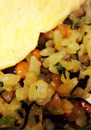 ほうれん草と納豆の炒飯〜オムレツ乗せ〜-レシピのメイン写真