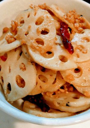 鶏のそぼろで中華風れんこんきんぴら-レシピのメイン写真