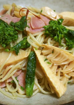 菜の花と筍のパスタ-レシピのメイン写真