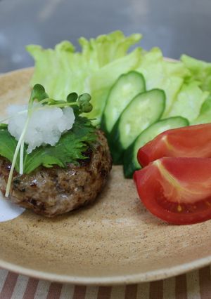 卵・小麦粉不使用！志摩の恵みハンバーグ♪-レシピのメイン写真