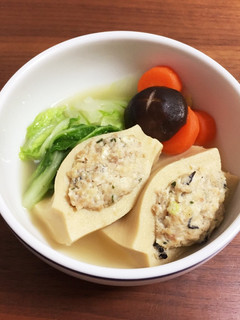 高野豆腐の肉詰め煮物-レシピのメイン写真
