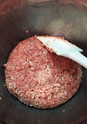 裏技？反則技？挽き肉はゴムベラで捏ねる！-レシピのメイン写真