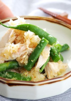 鶏むね肉といんげんの辛味おろし和え-レシピのメイン写真