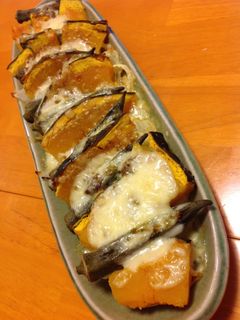 かぼちゃ、玉葱、オクラのカレーチーズ焼き-レシピのメイン写真