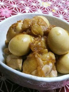 生姜たっぷり、鶏とうずら卵の甘辛親戚煮-レシピのメイン写真