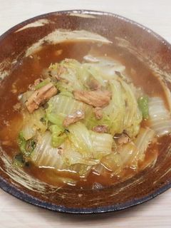 鯖の水煮缶と白菜の煮物☆材料2つ+麺つゆ-レシピのメイン写真