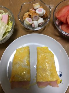 ハムたま!(チーズ入り)-レシピのメイン写真
