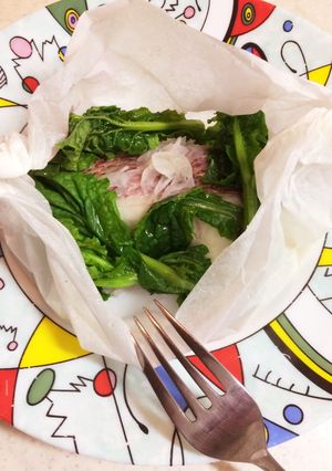 鯛と菜の花のレンジ蒸し-レシピのメイン写真