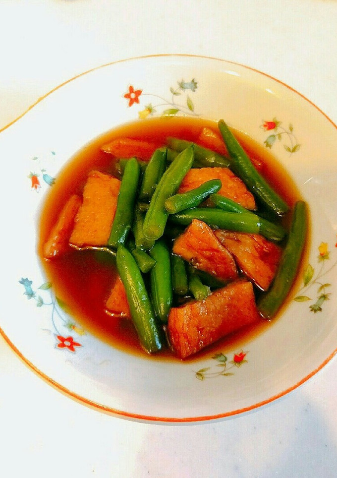 いんげんと天ぷらの煮物-レシピのメイン写真