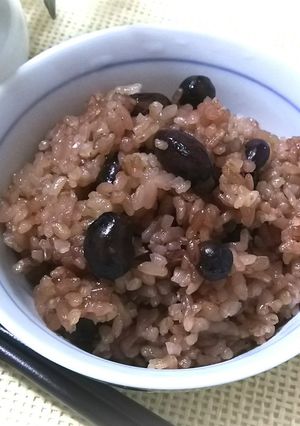 黒豆と玄米の赤ワインおこわ-レシピのメイン写真
