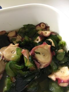 タコとわかめの酢の物-レシピのメイン写真