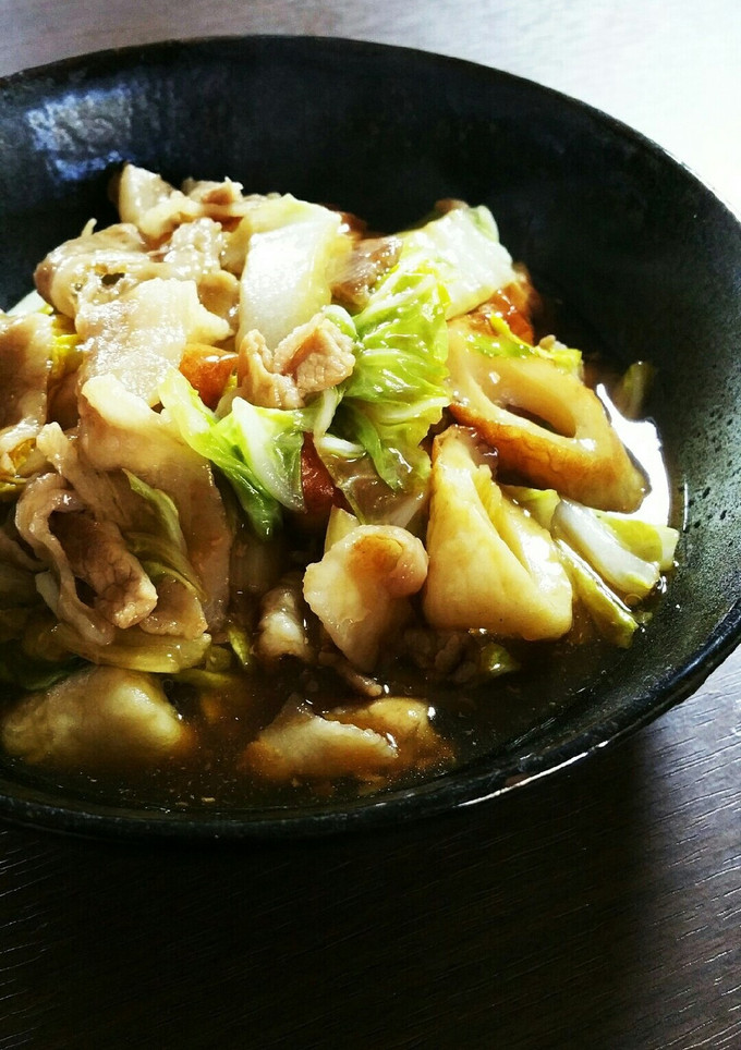 豚ばら白菜ちくわの煮物-レシピのメイン写真