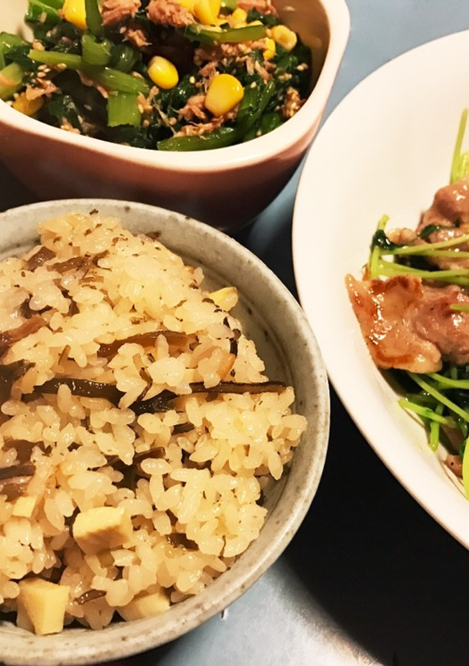 塩昆布とタケノコの炊き込みご飯-レシピのメイン写真