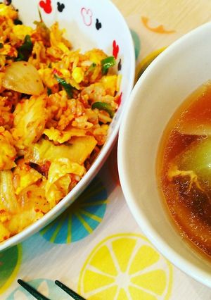 冷やご飯で簡単！豚キムチチャーハン❗️-レシピのメイン写真