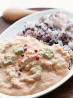 豆乳で♪サーモンピンクの煮込まないカレー-レシピのメイン写真